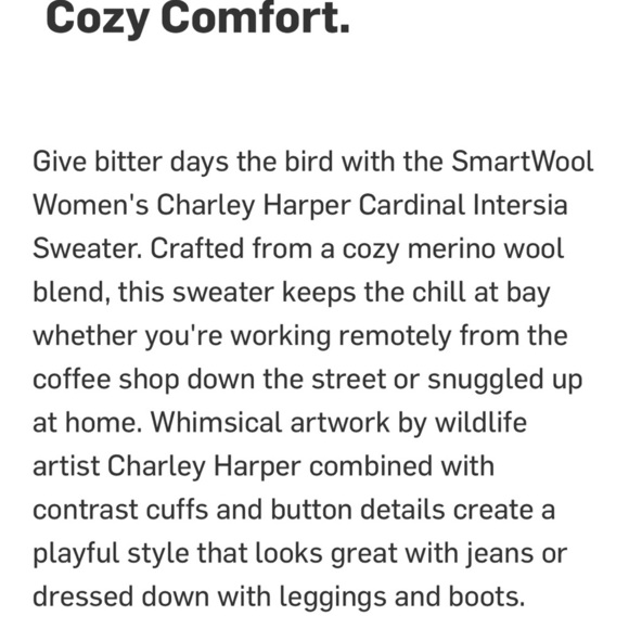 Smartwool Charley Harper Cardinal Intarsia Sweater - Picture 3 of 11